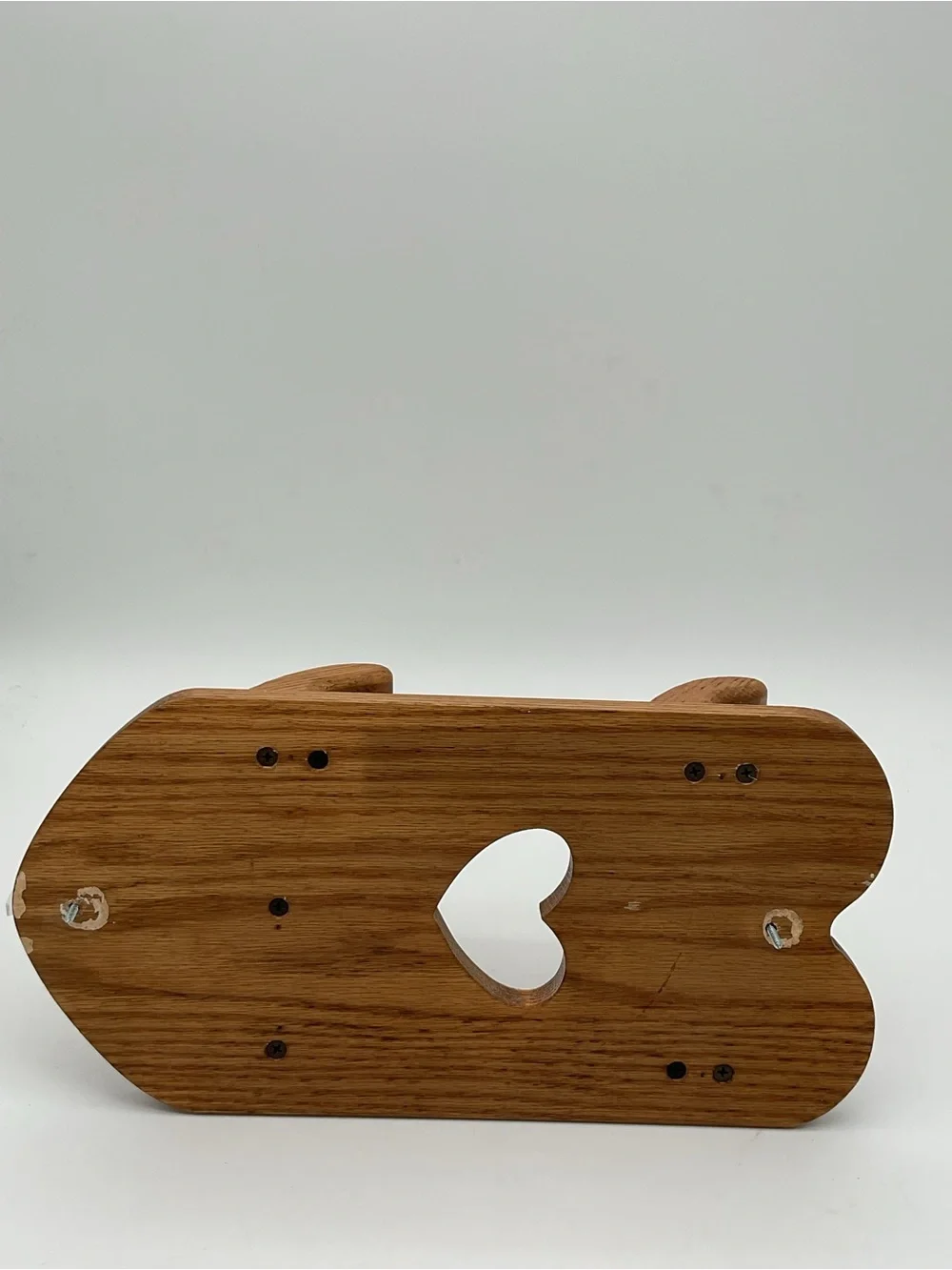 Wooden Hot Tool Caddy for Hair Tools with Heart Detail